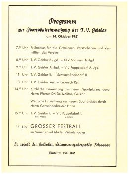 1951 Einweihung des Sportplatzes3